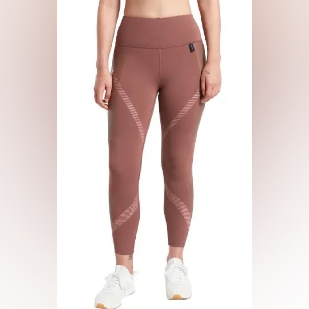 Allyson Felix Athleta Hearth Rose 7/8 Leggings Misses Size XL NWT